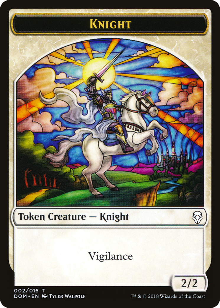 Knight (DOM-002) - Dominaria Tokens