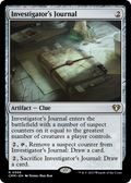 Investigator's Journal (CMM-956) - Commander Masters