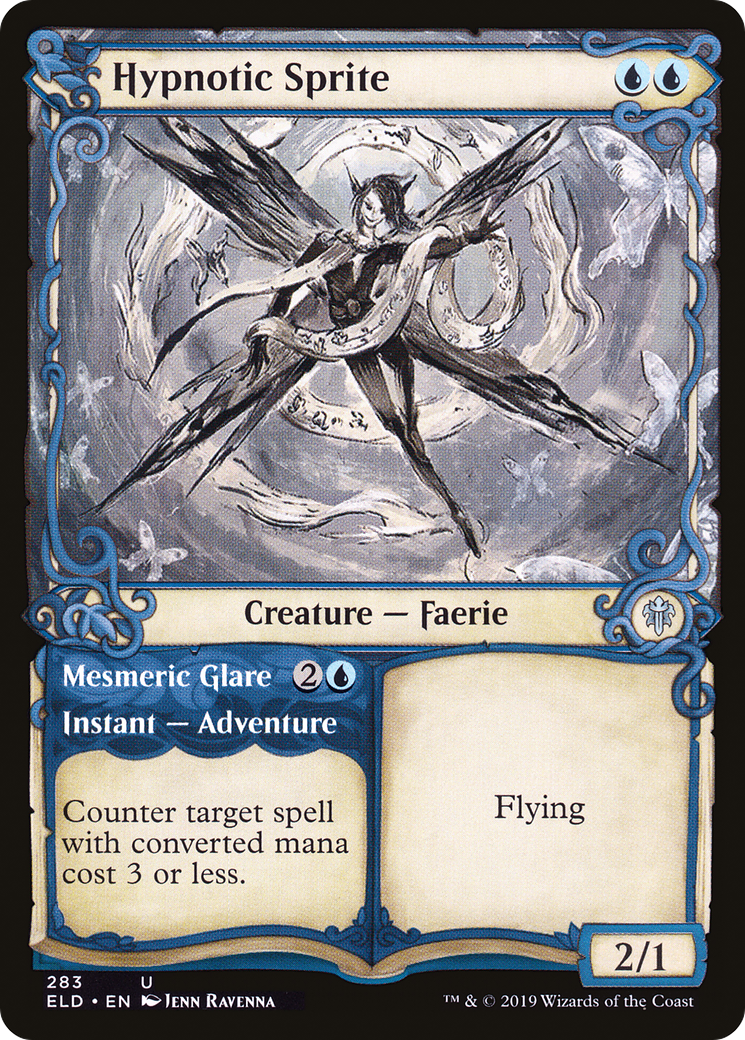 Hypnotic Sprite // Mesmeric Glare (ELD-283) - Throne of Eldraine: (Showcase)