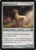 Opaline Unicorn (THS-218) - Theros Foil