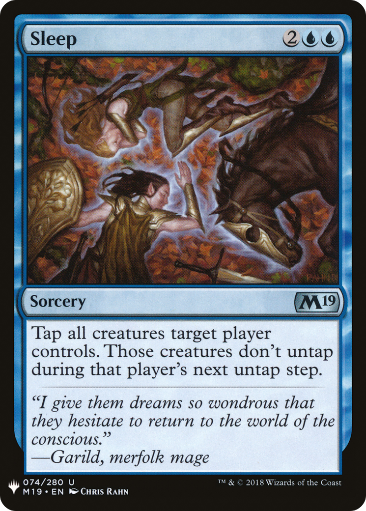 Sleep (LIST-M19-74) - The List