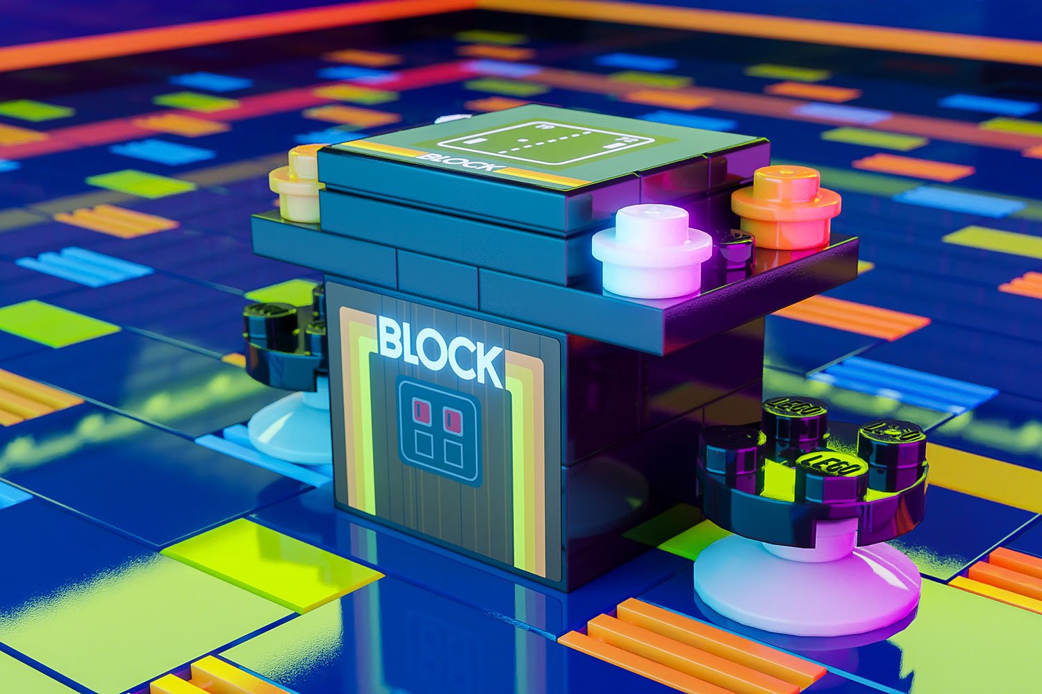 Block 2-Player Classic Arcade made using LEGO parts - B3 Customs