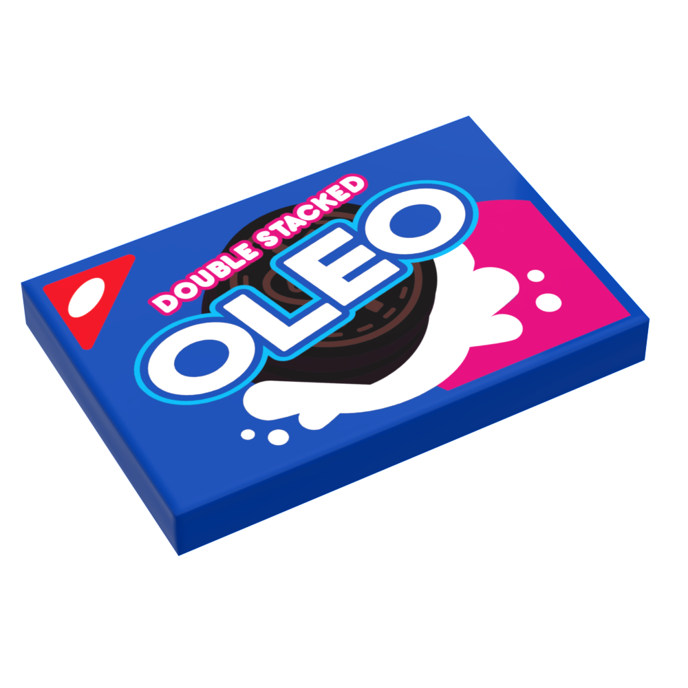 Double Stacked OLEO Cookies Pack (2x3 Tile) made using LEGO part