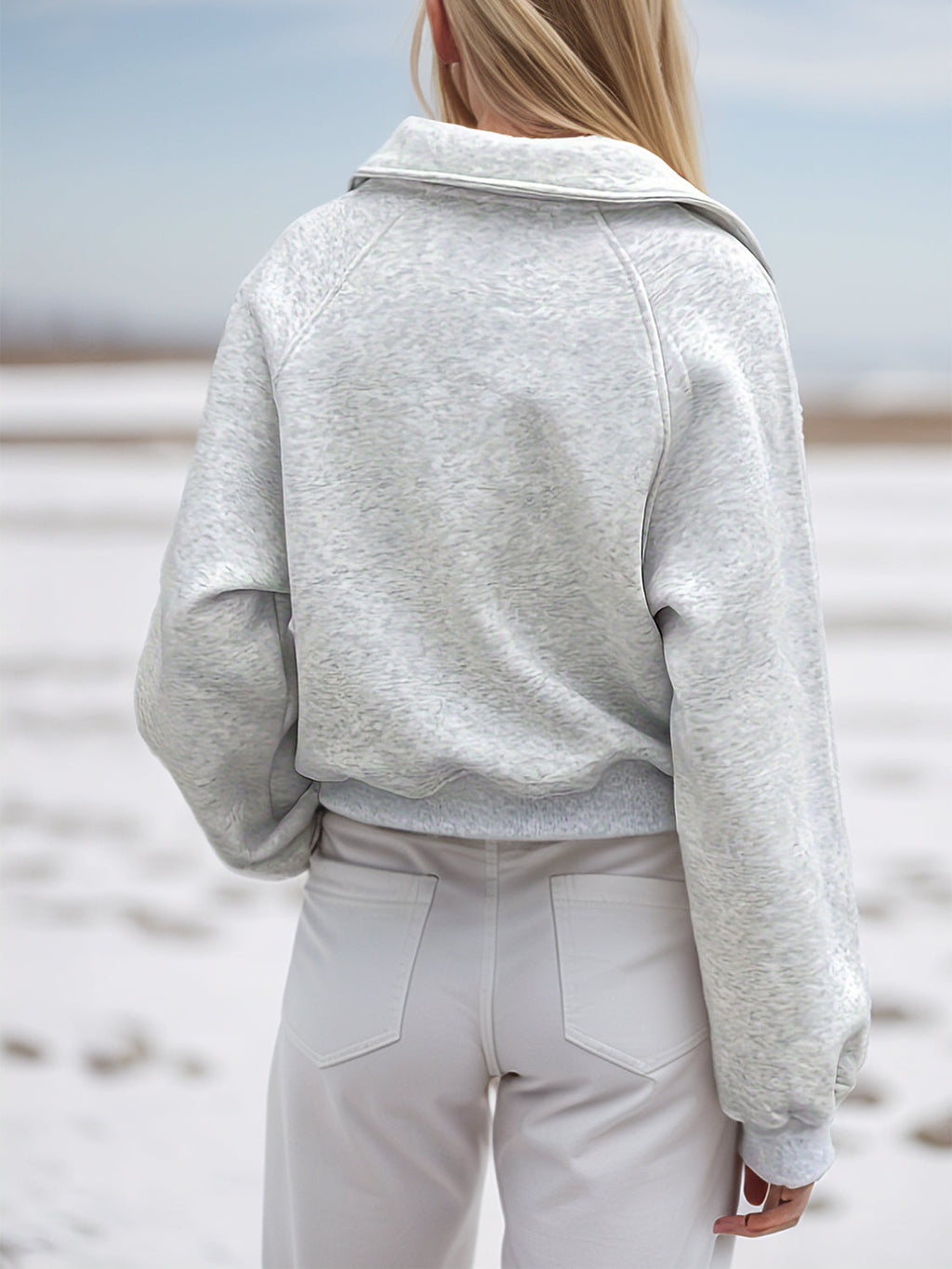 Half Zip Long Sleeve Sweatshirt