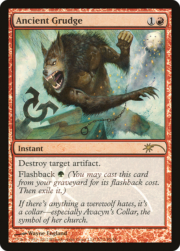 Ancient Grudge (FNM-005) - Friday Night Magic 2012 Foil