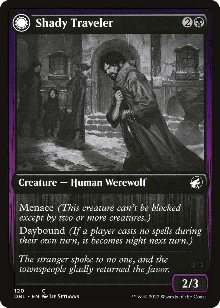 Shady Traveler // Stalking Predator (DBL-120) - Innistrad: Double Feature: (Double Faced Transform)