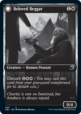 Beloved Beggar // Generous Soul (DBL-003) - Innistrad: Double Feature: (Double Faced Transform) Foil