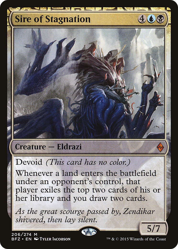 Sire of Stagnation (BFZ-206) - Battle for Zendikar: (devoid)