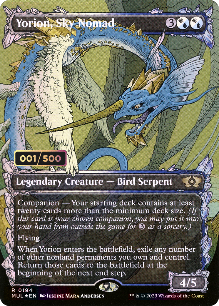 Yorion, Sky Nomad (MUL-194) - Multiverse Legends: (Showcase) (Borderless) Foil