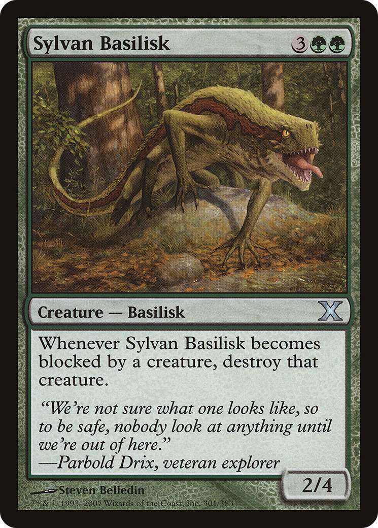 Sylvan Basilisk (10E-301) - Tenth Edition Foil