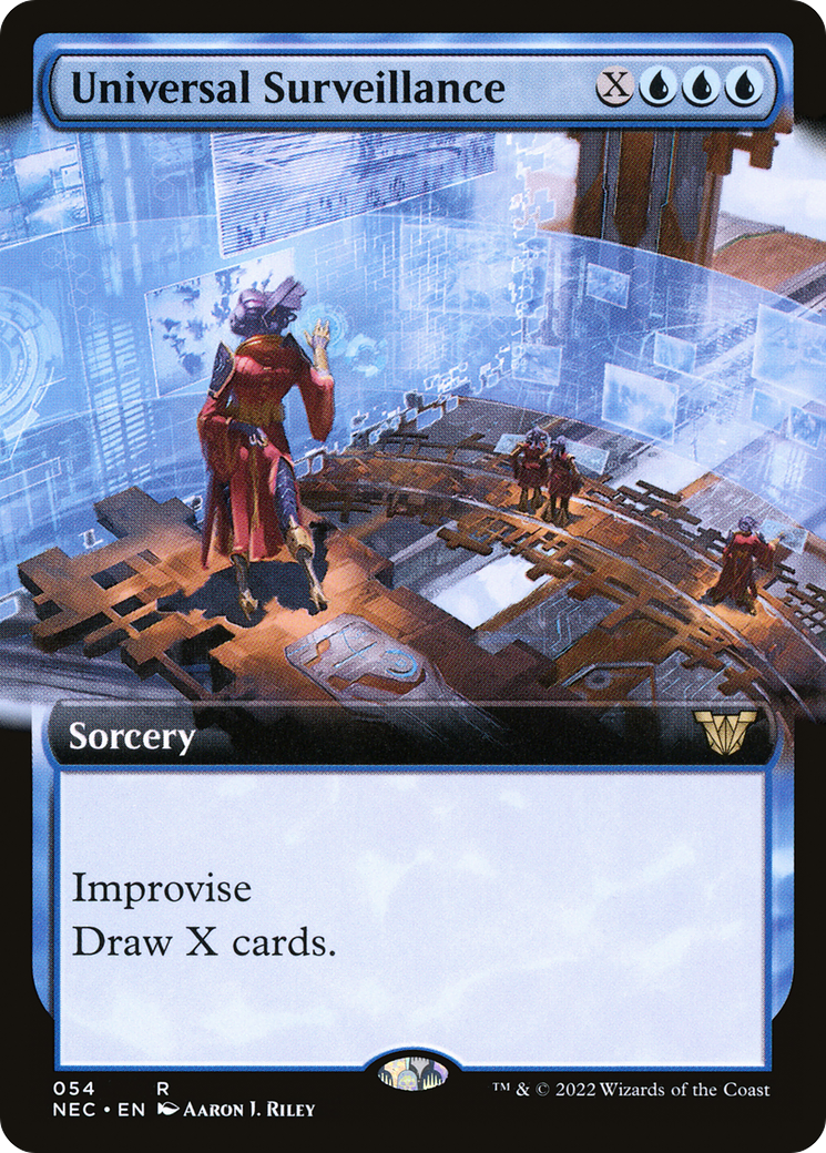 Universal Surveillance (NEC-054) - Neon Dynasty Commander: (Extended Art)