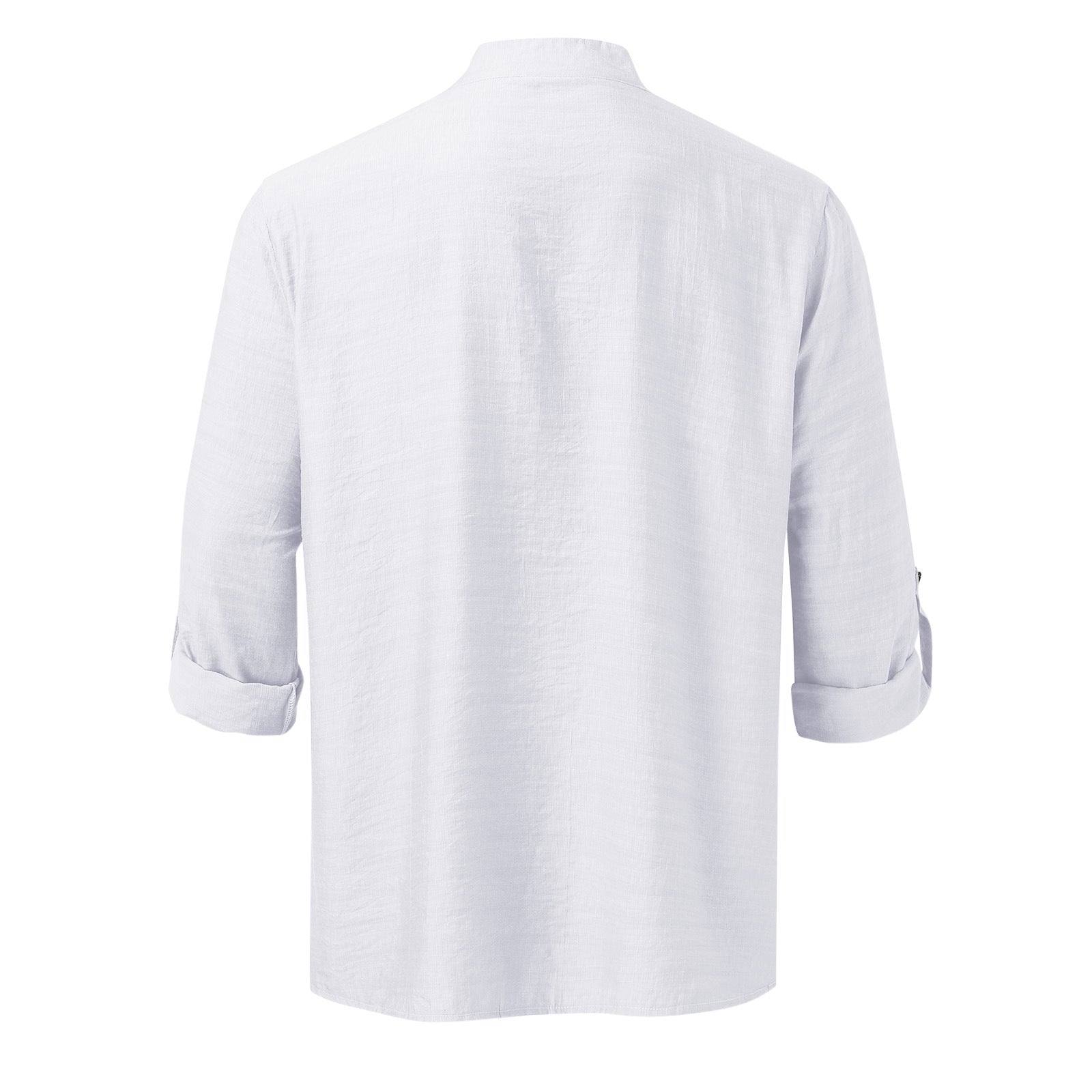 Men's Full Size Half Button Long Sleeve Shirt Plus Size