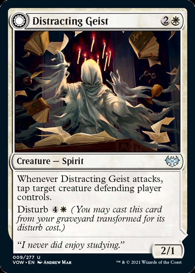 Distracting Geist // Clever Distraction (VOW-009) - Innistrad: Crimson Vow: (Double Faced Transform)