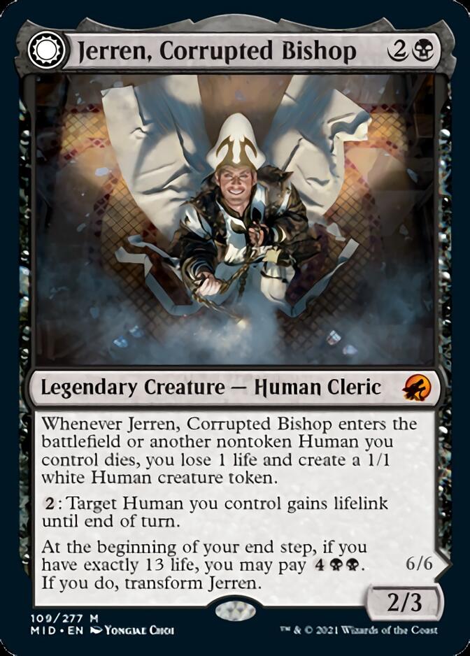 Jerren, Corrupted Bishop // Ormendahl, the Corrupter (MID-109) - Innistrad: Midnight Hunt: (Double Faced Transform)