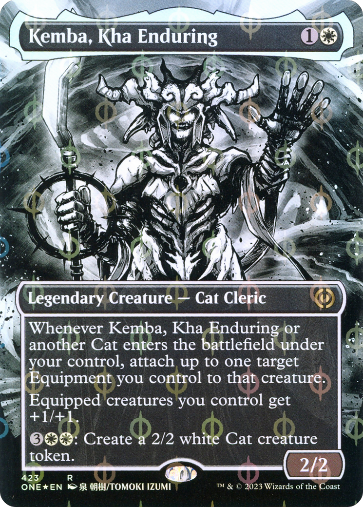 Kemba, Kha Enduring (ONE-423) - Phyrexia: All Will Be One: (Showcase) (Borderless) Foil