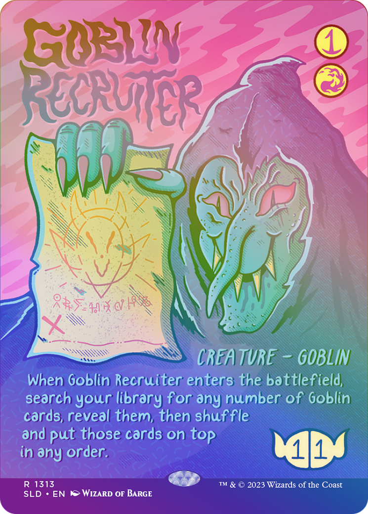 Goblin Recruiter (SLD-1313★) - Secret Lair Drop (Borderless) Foil