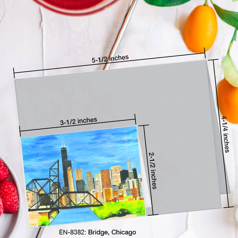 Bridge, Chicago, Greeting Card (#8382C)