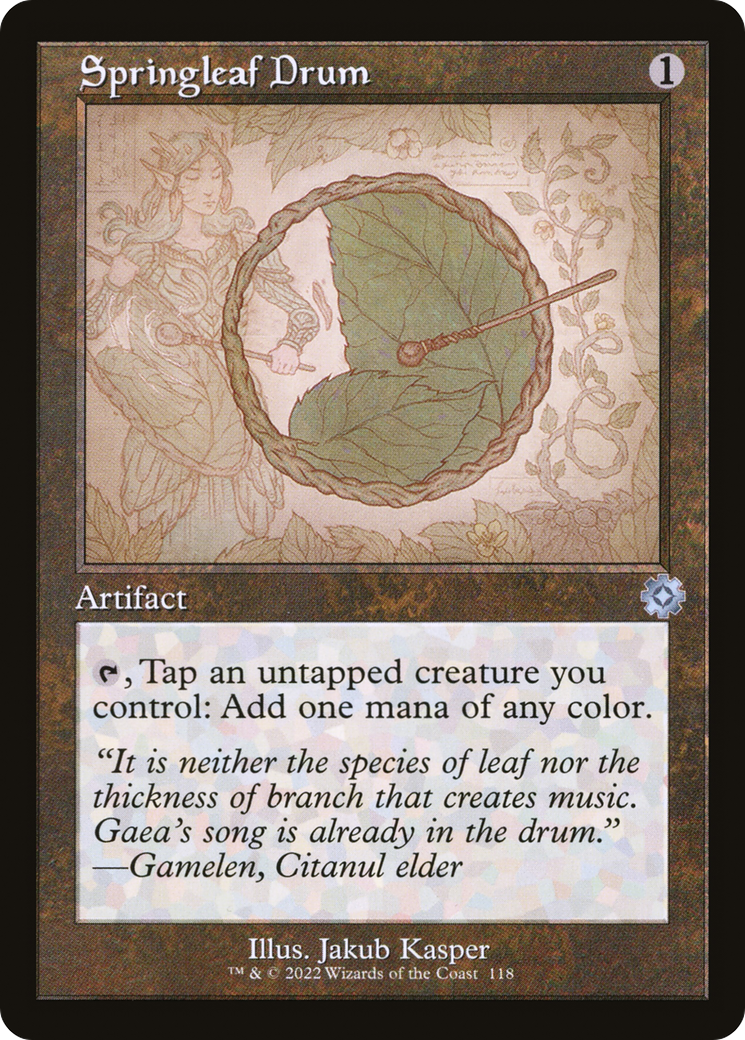 Springleaf Drum (BRR-118) - The Brothers' War Retro Artifacts Foil