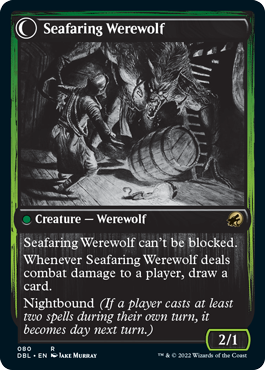 Suspicious Stowaway // Seafaring Werewolf (DBL-080) - Innistrad: Double Feature: (Double Faced Transform)
