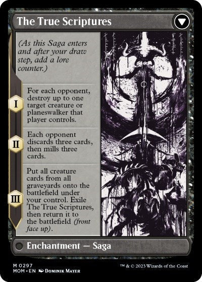 Sheoldred // The True Scriptures (MOM-297) - March of the Machine: (Showcase) (Borderless) Foil