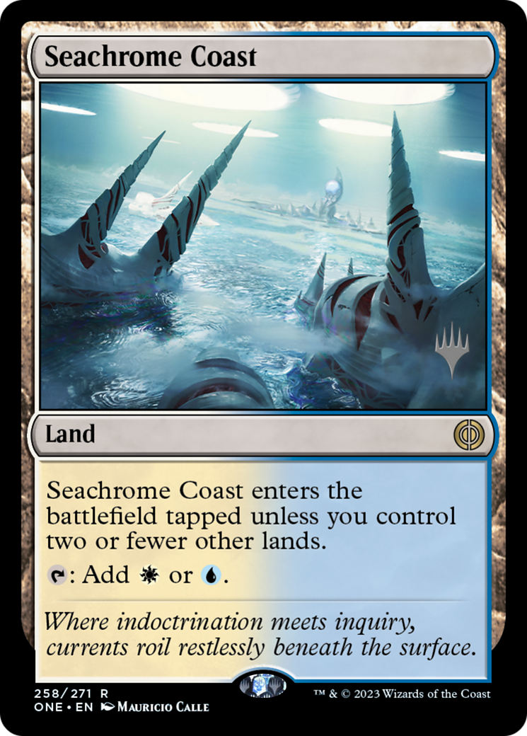 Seachrome Coast (PPONE-258P) - Phyrexia: All Will Be One Promos Foil