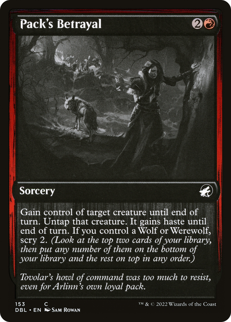 Pack's Betrayal (DBL-153) - Innistrad: Double Feature Foil