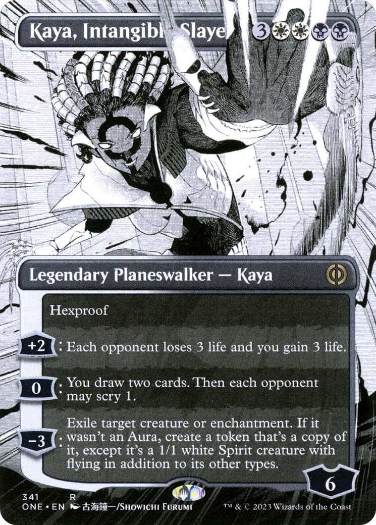 Kaya, Intangible Slayer (ONE-341) - Phyrexia: All Will Be One: (Showcase) (Borderless)