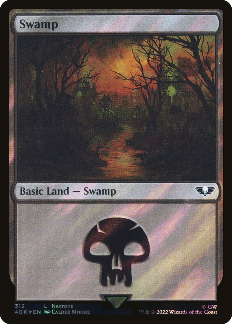 Swamp (40K-312) - Warhammer 40,000 Commander Foil