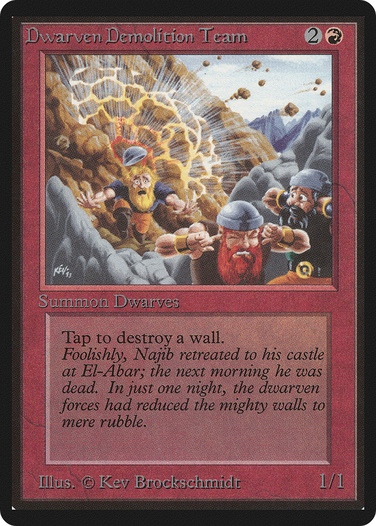 Dwarven Demolition Team (LEB-) - Limited Edition Beta