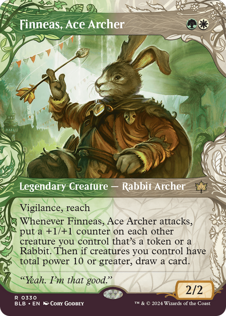 Finneas, Ace Archer (BLB-330) - Bloomburrow: (Showcase) (Borderless) Foil