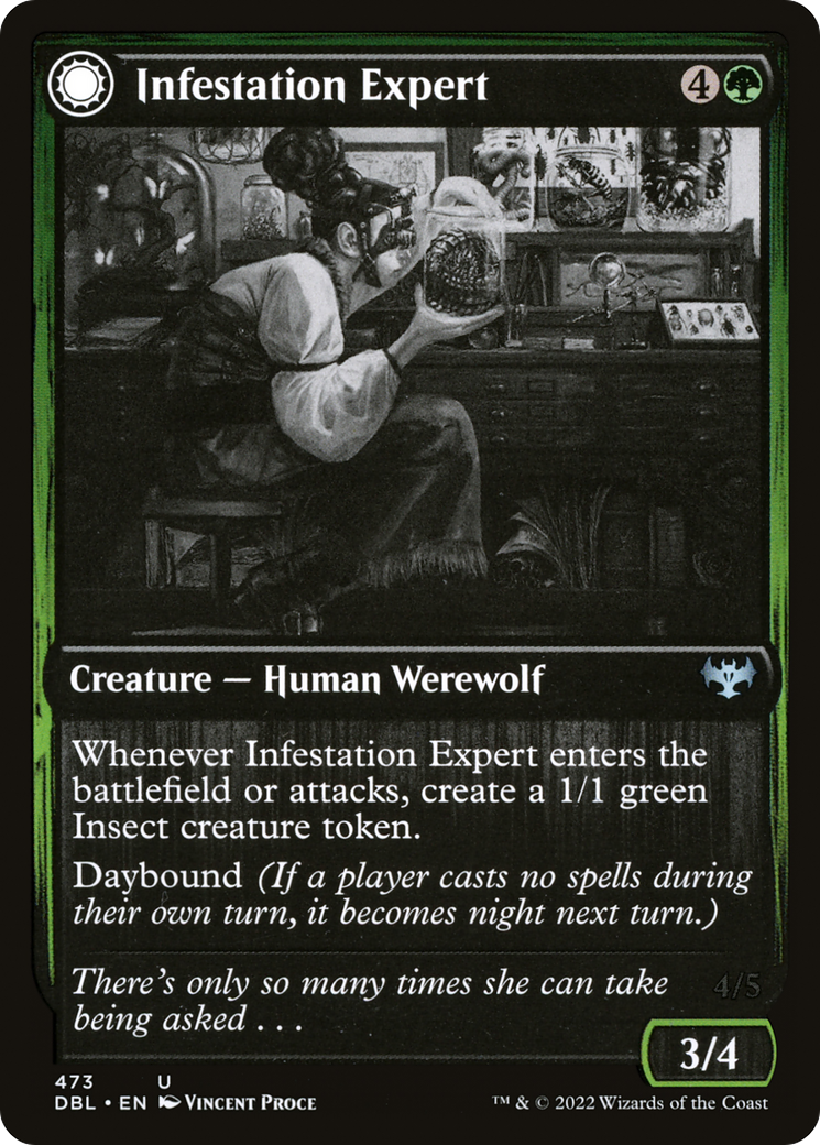 Infestation Expert // Infested Werewolf (DBL-473) - Innistrad: Double Feature: (Double Faced Transform)