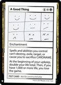 A Good Thing (CMB1-) - Mystery Booster Playtest Cards 2019
