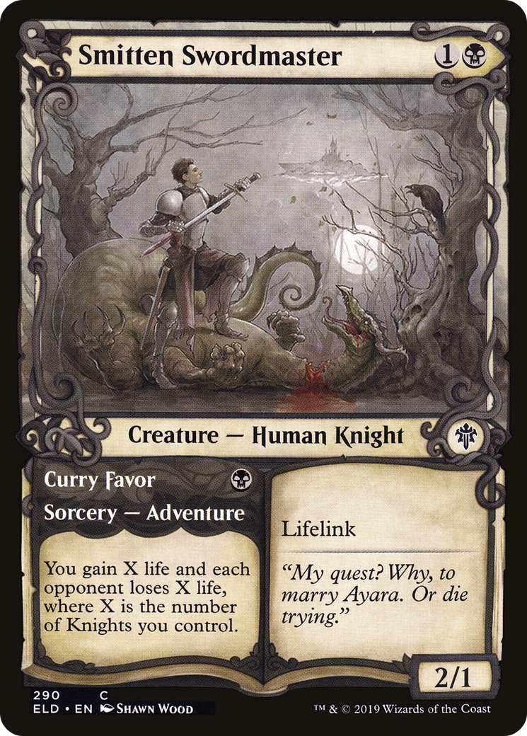 Smitten Swordmaster // Curry Favor (ELD-290) - Throne of Eldraine: (Showcase)