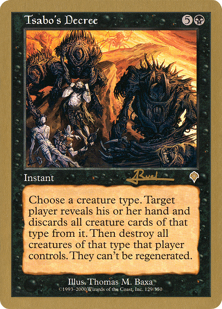 Tsabo's Decree (WCD-AR129) - World Championship Decks 2001
