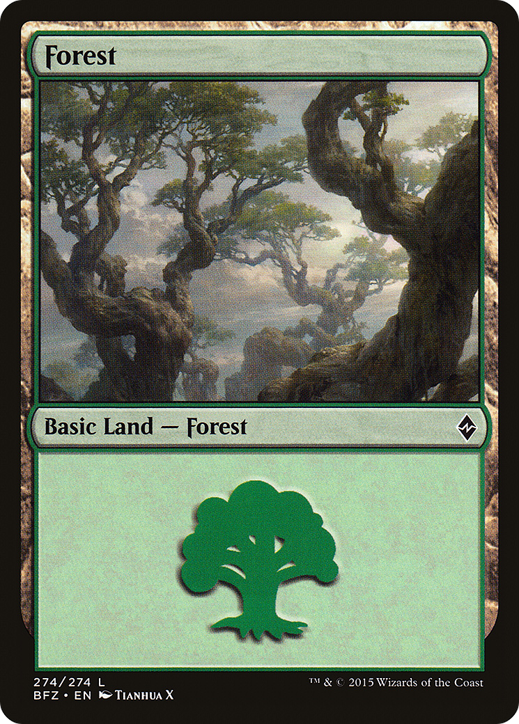 Forest (BFZ-274A) - Battle for Zendikar
