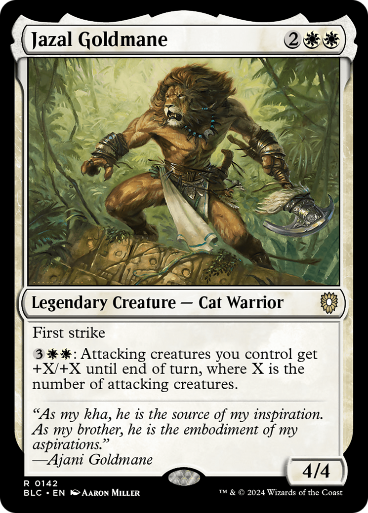 Jazal Goldmane (BLC-142) - Bloomburrow Commander