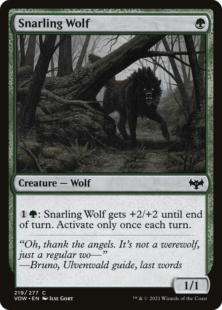 Snarling Wolf (VOW-219) - Innistrad: Crimson Vow