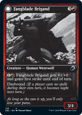 Fangblade Brigand // Fangblade Eviscerator (DBL-139) - Innistrad: Double Feature: (Double Faced Transform)