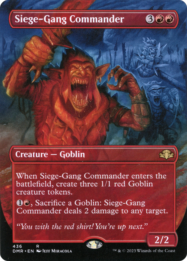 Siege-Gang Commander (DMR-436) - Dominaria Remastered (Borderless)