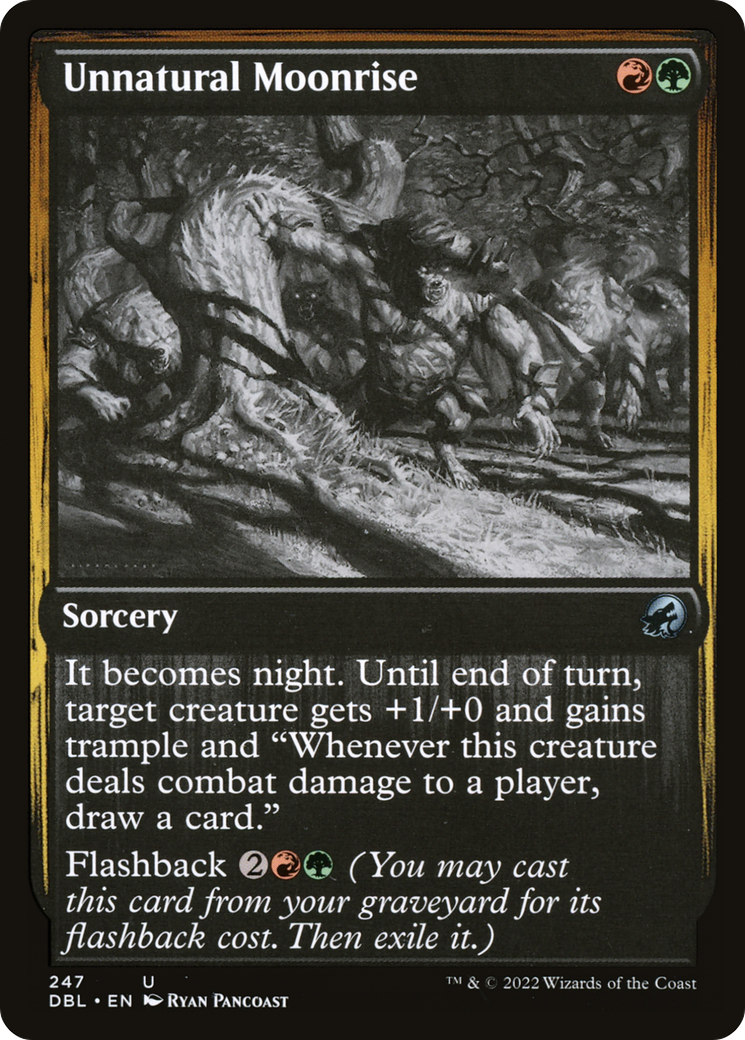 Unnatural Moonrise (DBL-247) - Innistrad: Double Feature Foil