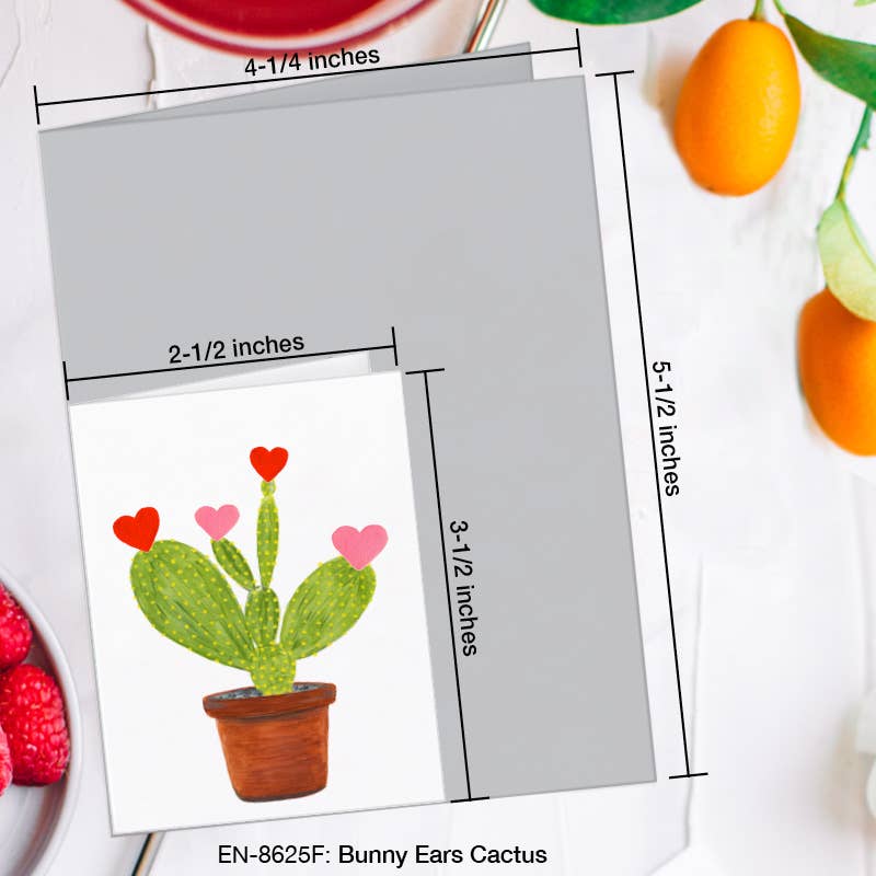 Bunny Ears Cactus, Greeting Card (#8625F)