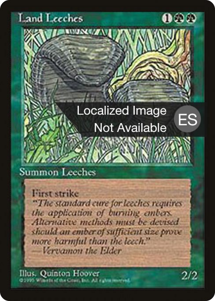 Land Leeches (4BB-) - Fourth Edition Foreign Black Border
