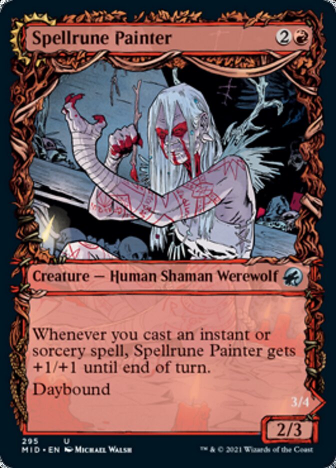 Spellrune Painter // Spellrune Howler (MID-295) - Innistrad: Midnight Hunt: (Showcase, Double Faced Transform)