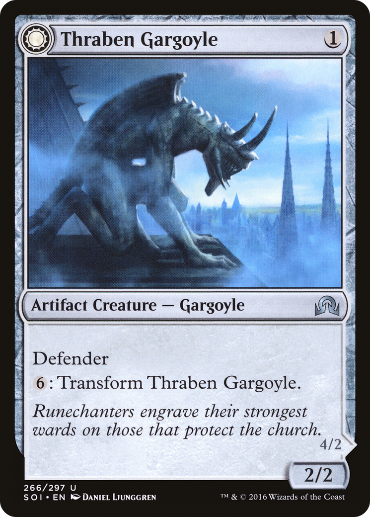 Thraben Gargoyle // Stonewing Antagonizer (SOI-266) - Shadows over Innistrad: (Double Faced Transform) Foil