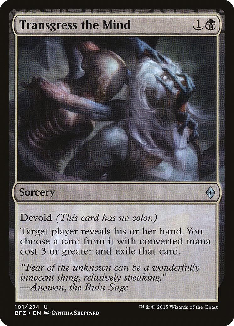 Transgress the Mind (BFZ-101) - Battle for Zendikar: (devoid) Foil