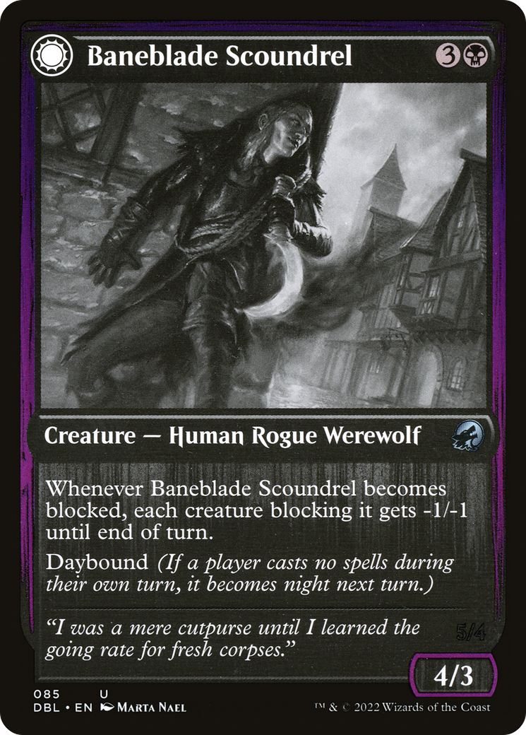 Baneblade Scoundrel // Baneclaw Marauder (DBL-085) - Innistrad: Double Feature: (Double Faced Transform) Foil