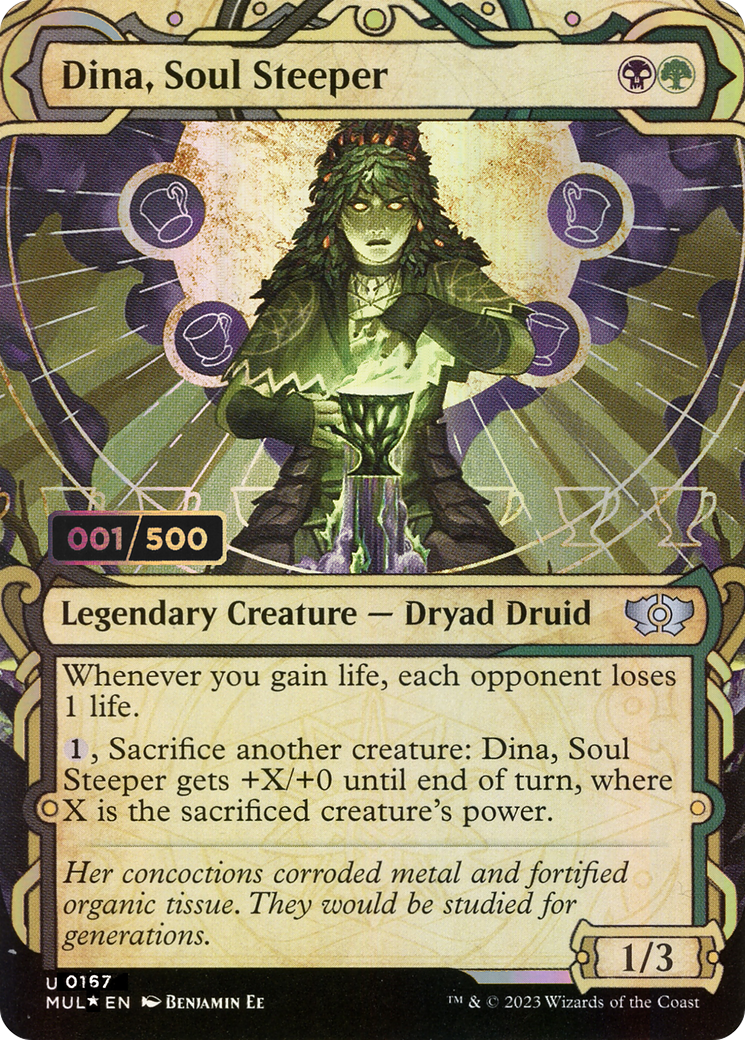 Dina, Soul Steeper (MUL-167) - Multiverse Legends: (Showcase) (Borderless) Foil