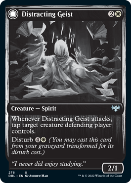 Distracting Geist // Clever Distraction (DBL-276) - Innistrad: Double Feature: (Double Faced Transform) Foil