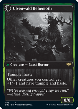 Ulvenwald Oddity // Ulvenwald Behemoth (DBL-492) - Innistrad: Double Feature: (Double Faced Transform) Foil