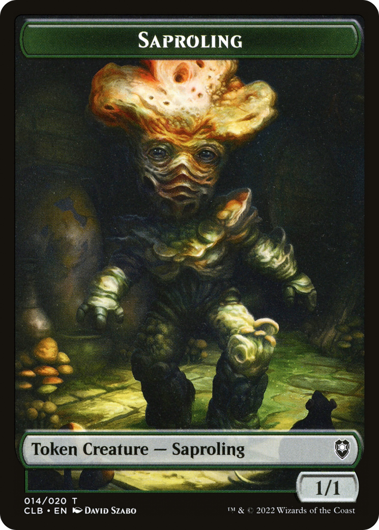 Saproling (CLB-014) - Battle for Baldur's Gate Tokens Foil
